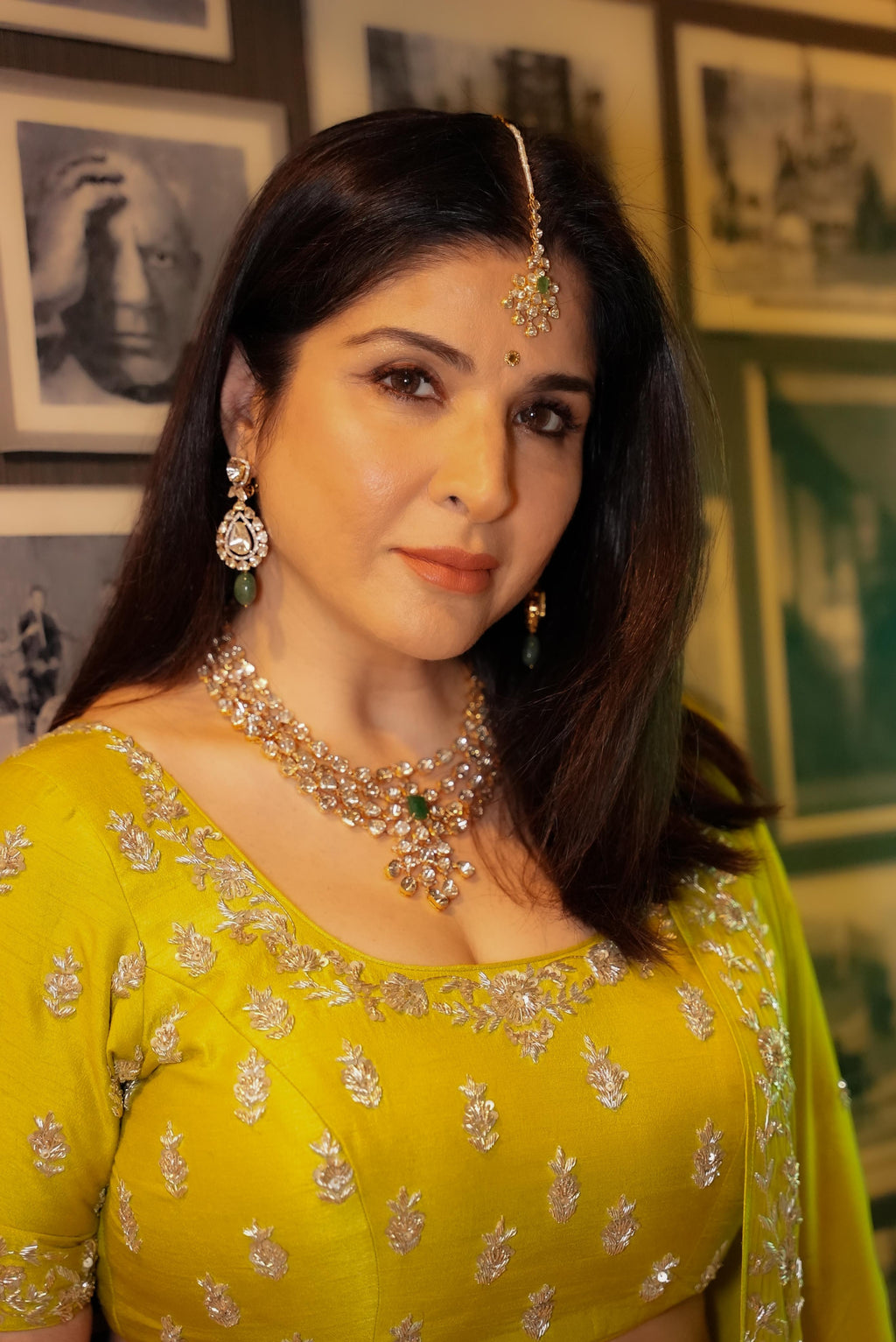 Maheep Kapoor - Aaradhya Polki And Diamond Maangtika